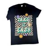 TAKE IT EASY T-SHIRT - ASSORTED SIZES- SMALL ( UPC # 1922348700475) 2 pcs , MEDIUM ( UPC # 1922348700482) 3 pcs , LARGE ( UPC # 1922348700499) 4 pcs, XL ( UPC # 1922348700505) 3 pcs  - PRE PRICED $5